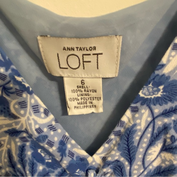 Anne Taylor Loft Sleeveless Floral Midi Dress, 6, Lined, Like New, Wrinkle free - Picture 10 of 11